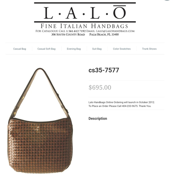 NWOT LALO Fine Italian LUXURY Woven LEATHER Brown Shoulder Bag - Picture 5 of 5